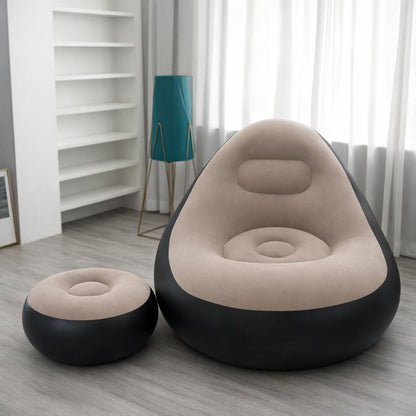 SOFA CAMA INFLABLE CON REPOSAPIES